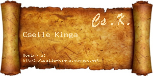 Cselle Kinga névjegykártya