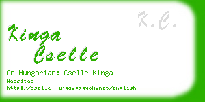 kinga cselle business card